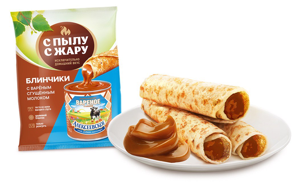 Straw Crepes with boiled condensed milk, 300 gr.