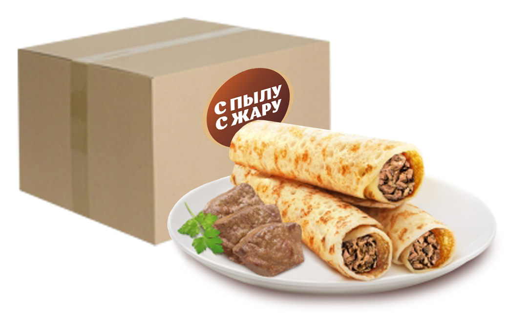 Crepes rolls with liver