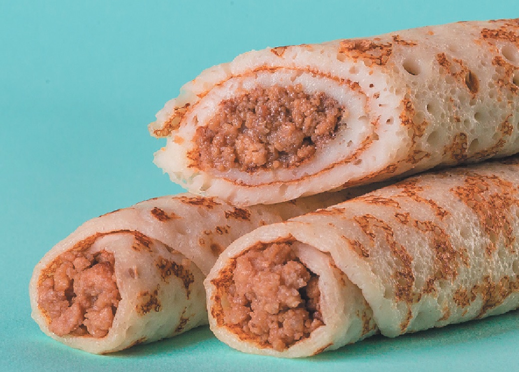Crepes tubes with meat Crepes tubes with meat