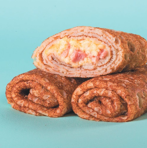 Crepes envelopes with marble ham and cheese PREMIUM