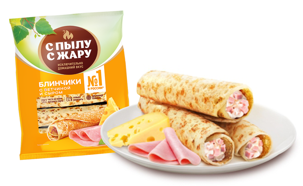 Crepes rolls with ham and cheese 360 g