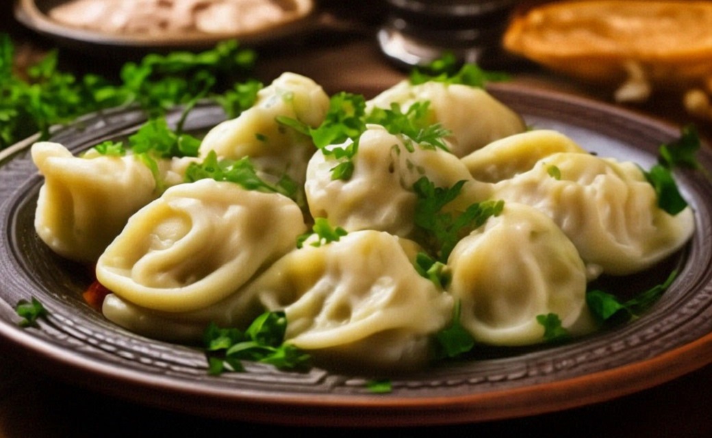 Dumplings with juicy meat