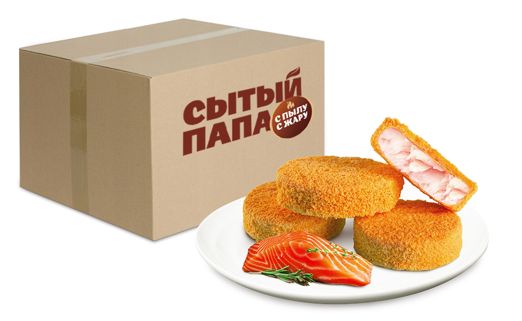 Breaded salmon cutlets