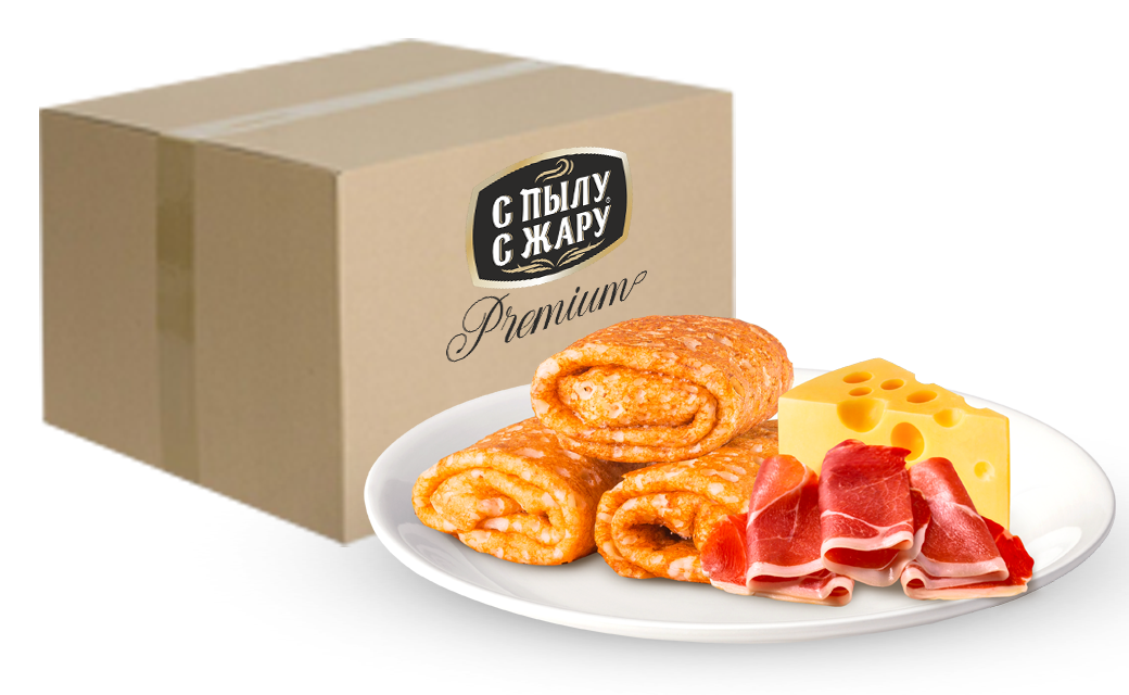 Crepes envelopes with marble ham and cheese PREMIUM