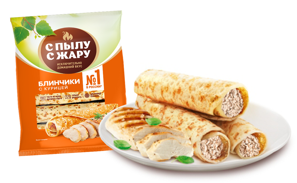 Crepes rolls with chicken, 360g Crepes rolls with chicken, 360g