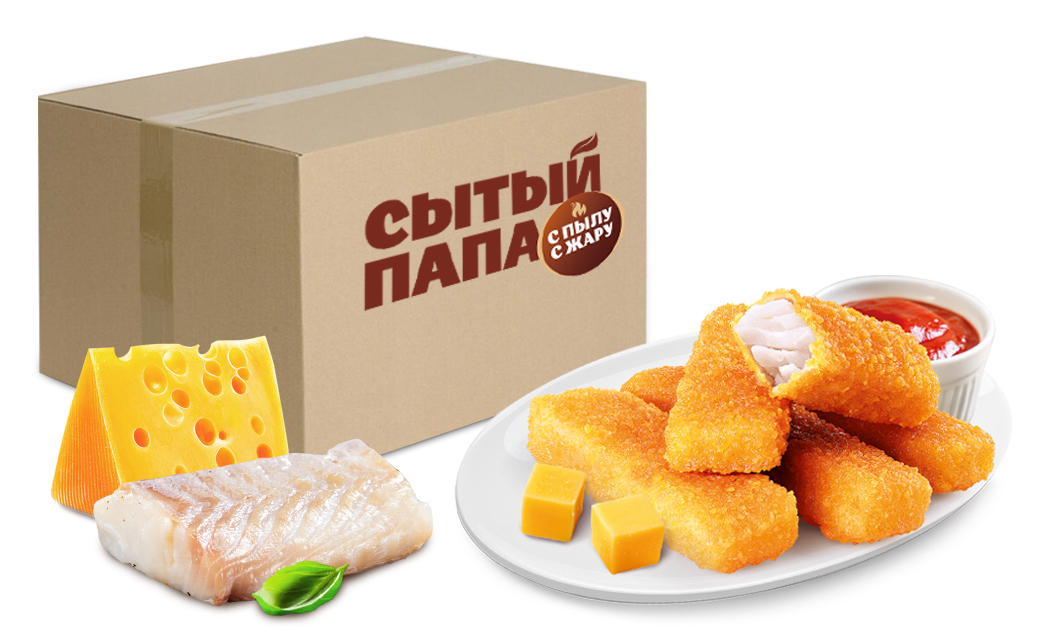 Cod sticks with cheese