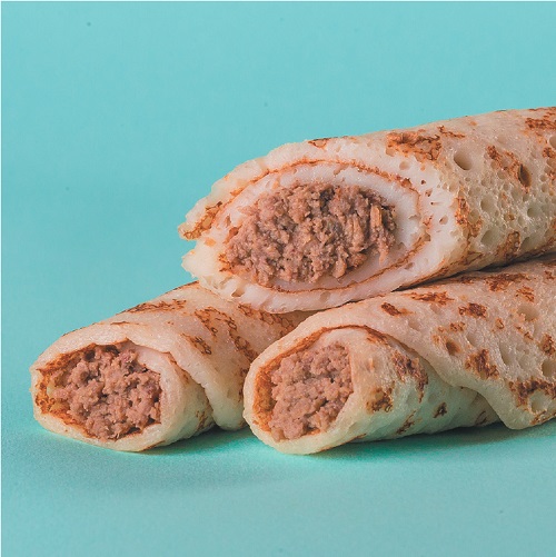 Crepes rolls with liver