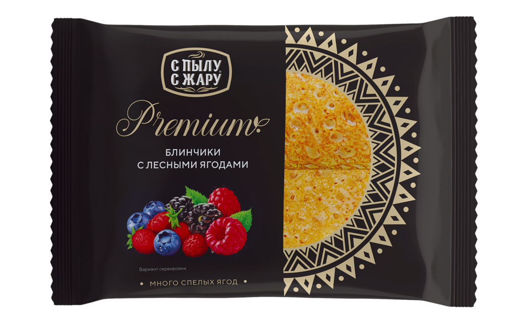 Crepes envelopes with PREMIUM wild berries, 300 gr.