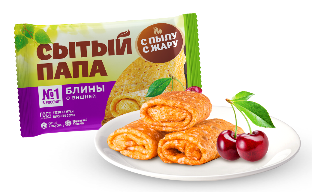 Crepes envelopes with cherries, 280 gr.