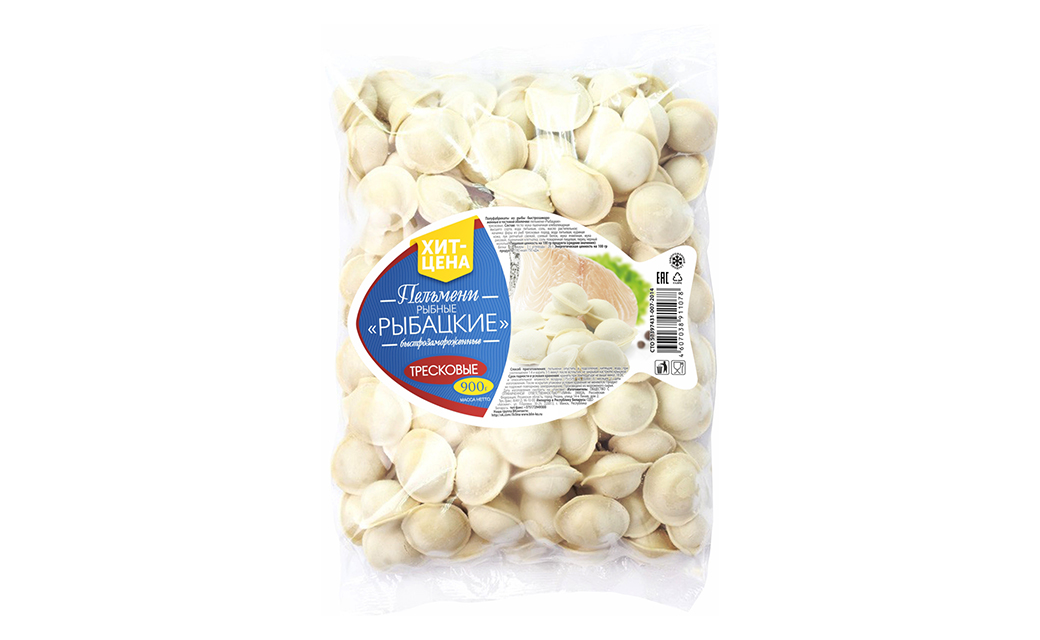 Dumplings "Fisherman" cod, 900 gr